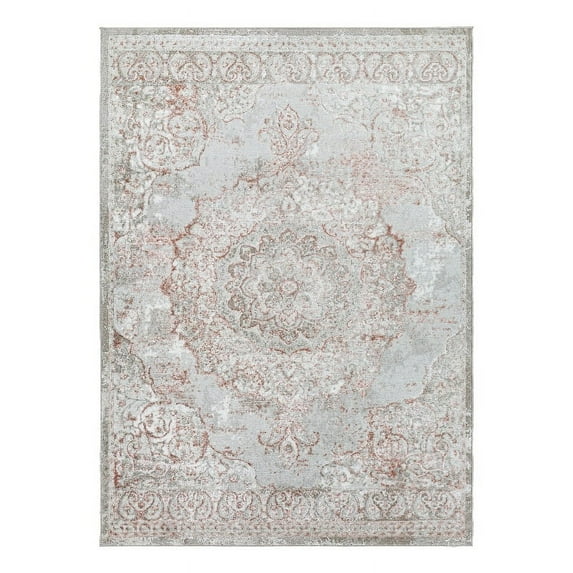 Surya Enfield ENF-2322 106 x 144" Rectangle Fabric Rug in Brick Red/Cream