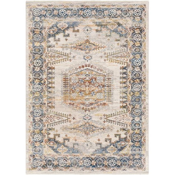 Surya Ephesians EPC-2360 106x156" Rectangle Traditional Fabric Rug in Blue/Cream
