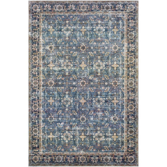 Surya Erin ERN-2302 24 x 36" Rectangle Microfiber Rug in Blue/Tan/Dusty Sage