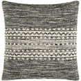 thumbnail image 1 of Surya Ethan EHN-003 18"Hx18"W Square Cotton Pillow Cover in Light Beige/Charcoal, 1 of 5