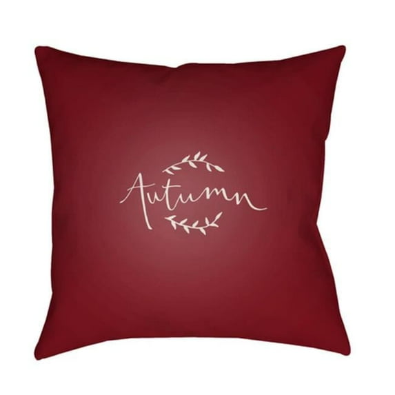 Surya Fall Medium Throw Pillow - Red & White - 18 x 18 x 4 in.