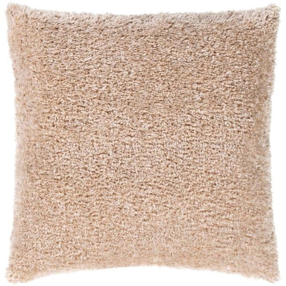 Surya FKT009-2727 27 x 27 in. Flokati Woven Pillow Cover, Light Gray