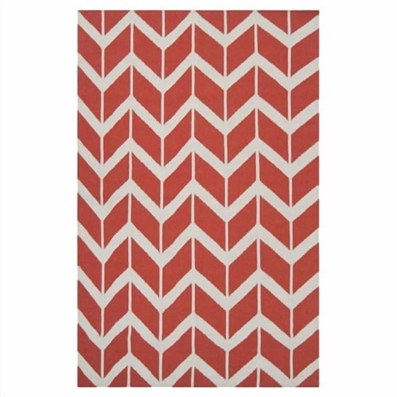 Jill Rosenwald Rugs Fallon Poppy Red Area Rug