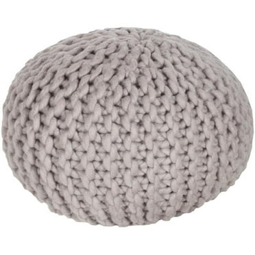 Surya  Fargo Pouf - Taupe - 20 x 20 x 14 in.