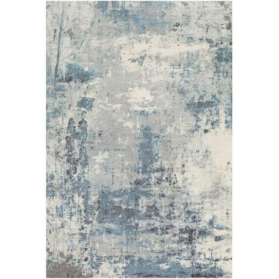 Surya Felicity FCT-8010 60x90" Rectangle Modern Fabric Area Rug in Blue/Charcoal