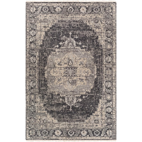Festival Hand Knotted Area Rug - Black - 9' x 13'