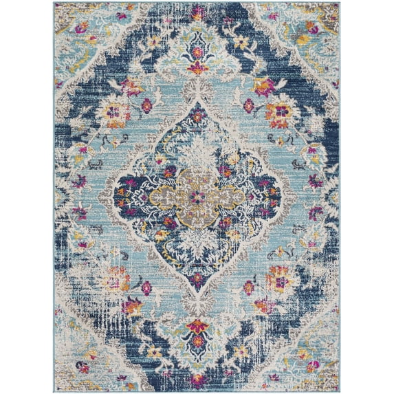 Floransa Machine Woven Area Rug - Sky Blue - 2'7" x 16'