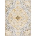 thumbnail image 1 of Surya Floransa FSA-2325 94 x 120" Rectangle Fabric Rug in Mustard Yellow/Gray, 1 of 4