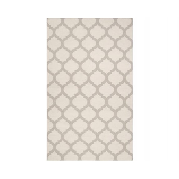 Surya Frontier 8x11-Foot Hand Woven Flat Weave Rug - Ivory & Ash Gray