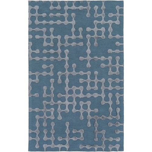 Surya Gable Hand-Hooked Bright Blue/Sage Area Rug