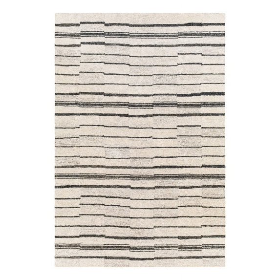 Surya Granada GND-2327 72x108" Rectangle Modern Wool Area Rug in Charcoal/Beige