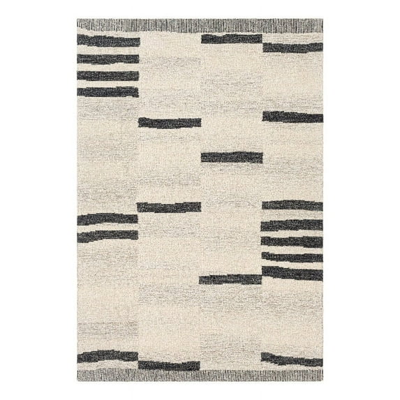 Surya Granada GND-2330 106 x 144" Rectangle Modern Wool Area Rug in Black/Beige