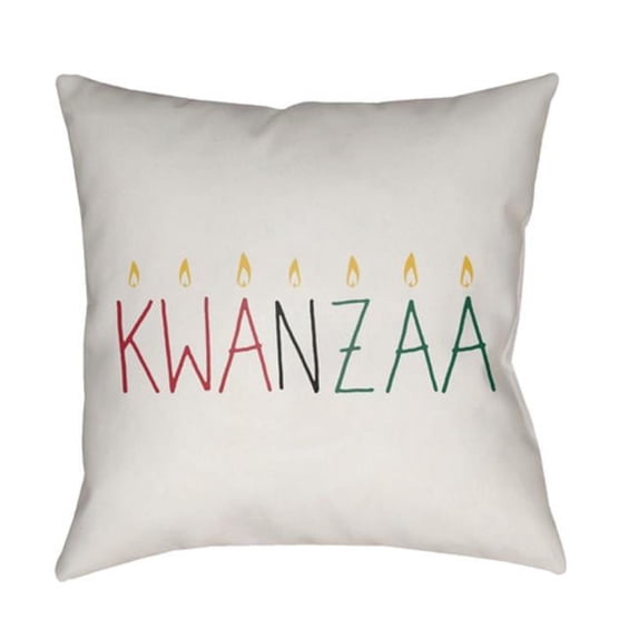 Surya HDY046-1818 18 x 18 x 4 in. Kwanzaa II Square Throw Pillow, Multi Color