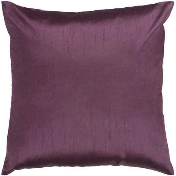 Surya HH039-1818 Solid Luxe Pillow Cover - Dark Purple - 18 x 18 x 0.25 in.