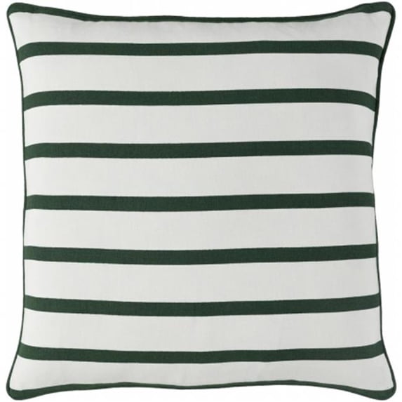 Surya HOL-STRP-1818 Holiday 18" Wide Square Striped Cotton Accent Pillow Cover