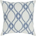 thumbnail image 1 of Surya HYD002-1818P Halyard Pillow Kit - Dark Blue & Cream - 18 x 18 x 4 in., 1 of 5