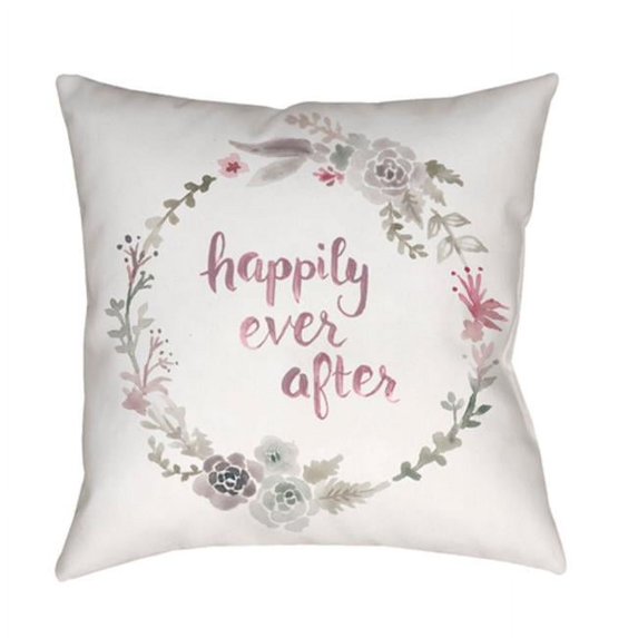 Surya Ever After 18 x 18 x 4 in. Throw Pillow - Red - Medium