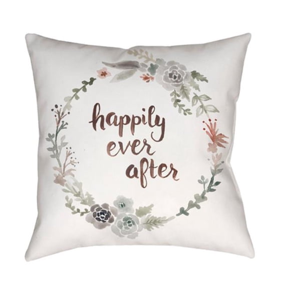 Surya Ever After 18 x 18 x 4 in. Throw Pillow - Green - Medium