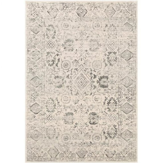 Surya Harput Area Rug - Charcoal - Light Gray & White