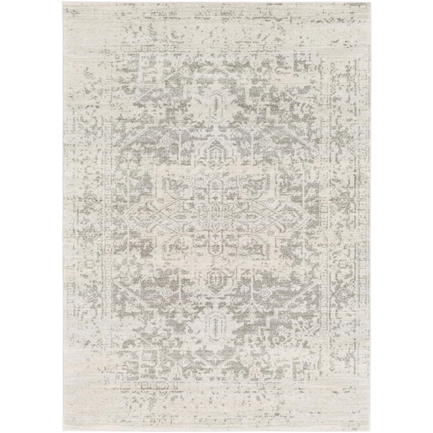 Grayson Elegance Gray Synthetic 5'3" x 7'3" Stain-Resistant Rug