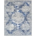 thumbnail image 1 of Harput HAP-1039 7'10" x 10'3" Area Rug in Dark Blue/Ivory/Light Gray/Charcoal, 1 of 5