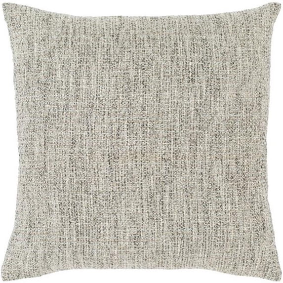 Surya Heidi 20 x 20" Square Cotton Pillow Kit in Charcoal/Ivory