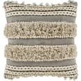 thumbnail image 1 of Surya Helena HNA-004 20 x 20" Square Cotton Pillow Kit in Medium Gray/Beige, 1 of 4