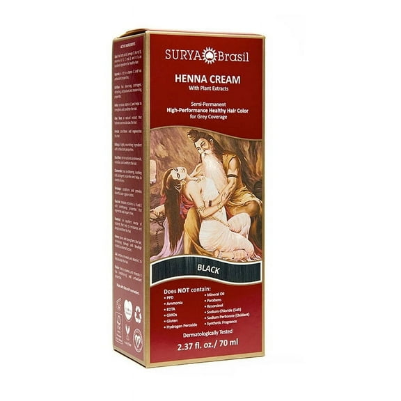 Surya Henna Cream Black, 2.3 Oz., Pack of 6