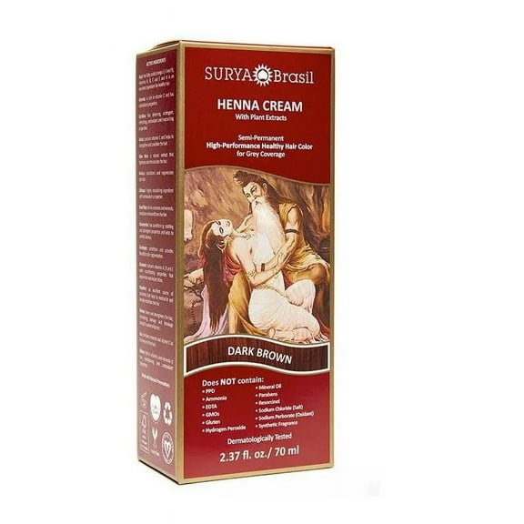 Surya Henna Cream Dark Brown, 2.3 Oz.,Pack of 3