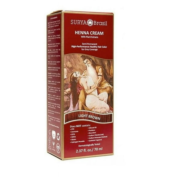 Surya Henna Cream Light Brown, 2.3 Oz.