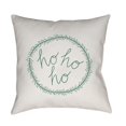 thumbnail image 1 of Surya  Hohoho Square Throw Pillow - White & Green - 18 x 18 x 4 in., 1 of 2