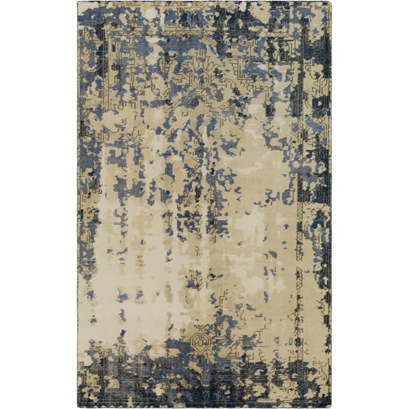 Surya Hoboken HOO-1018 Bright Blue, Khaki 2' x 3' Rug