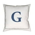thumbnail image 1 of Surya  Initials 18 x 18 x 4 in. Throw Pillow - White - Medium, 1 of 2