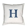 thumbnail image 1 of Surya  20 x 20 x 4 in. Initials Square Throw Pillow - White & Blue, 1 of 2