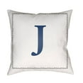 thumbnail image 1 of Surya  Initials 18 x 18 x 4 in. Throw Pillow - White - Medium, 1 of 2