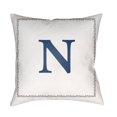 thumbnail image 1 of Surya  Initials 18 x 18 x 4 in. Throw Pillow - White - Medium, 1 of 2