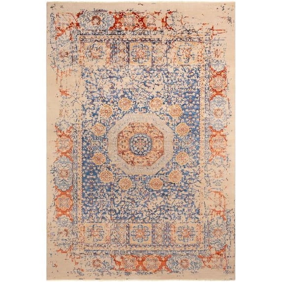 Surya IVR1001-23 2 x 3 ft. Ivorine Hand Knotted Rug - 50 Percent NZ Wool, 50 Percent Viscose