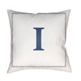 thumbnail image 1 of Surya  Initials Square Throw Pillow - White & Blue - 20 x 20 x 4 in., 1 of 2