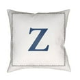 thumbnail image 1 of Surya  Initials 18 x 18 x 4 in. Throw Pillow - White - Medium, 1 of 2
