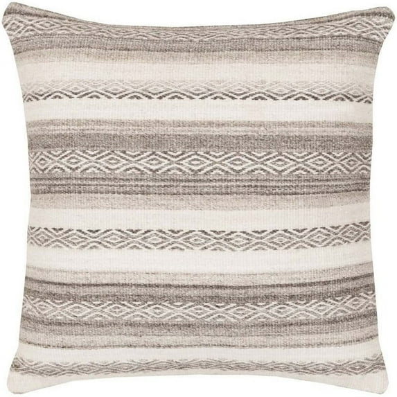 Surya Isabella Down Fill 18" Square Pillow in Charcoal