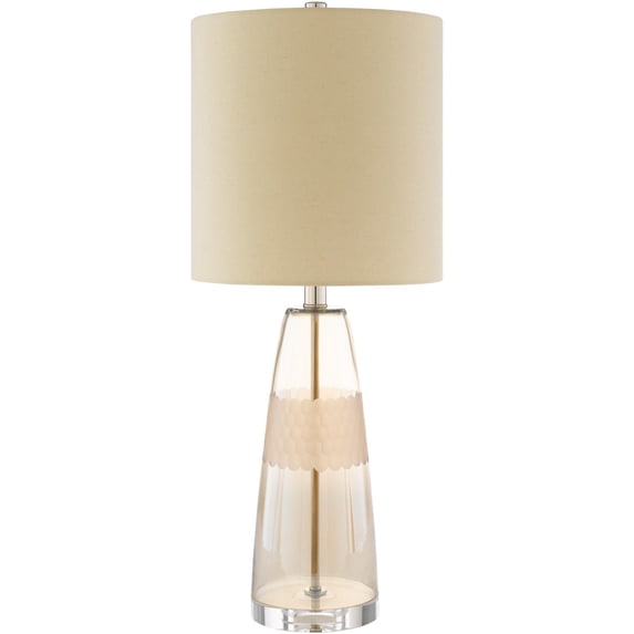 Surya Jersey Modern Table Lamp With Khaki And White Finish JES-001