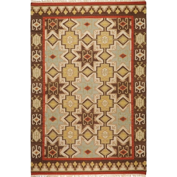 Surya Jewel Tone Ii Area Rug JT-2034 Chocolate Brown Squares Arrows 2' x 3' Rectangle