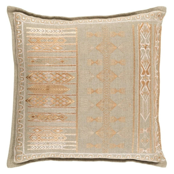 Bohemian JIZ001-1818P Square 18" x 18" Pillow Cover + Poly Insert