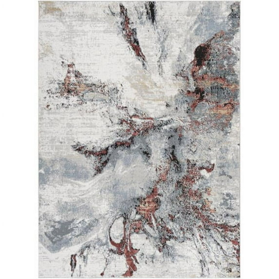 Surya Jolie JLO-2321 108 x 144" Rectangle Fabric Rug in Slate/Gray/Burgundy