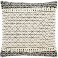 thumbnail image 1 of Surya Justine JTI-001 20 x 20" Square Cotton Pillow Kit in Beige/Black, 1 of 2