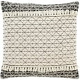 thumbnail image 1 of Surya Justine JTI-001 22 x 22" Square Cotton Pillow Kit in Beige/Black, 1 of 2