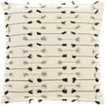 thumbnail image 1 of Surya Justine JTI-003 20x20" Square Cotton Pillow Kit in Beige/Black, 1 of 2