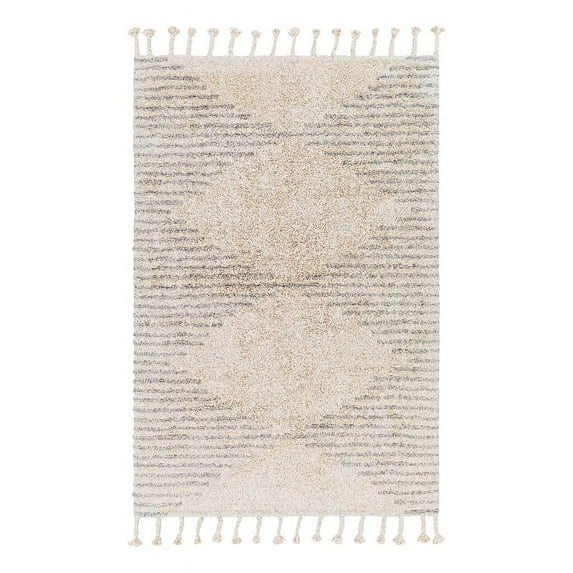 Surya Khemisset KMS-2311 60x90" Rectangle Global Cotton Rug in Gray/Cream