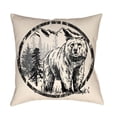 thumbnail image 1 of Artistic Weavers LGCB2011-1616 Artistic Weavers Lodge Cabin Bear Poly Filled Pillow - Black & Beige - 16 x 16 ft., 1 of 7