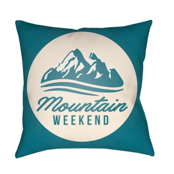 Artistic Weavers LGCB2048-2020 Artistic Weavers Lodge Cabin Alp Poly Filled Pillow - Teal & Beige - 20 x 20 ft.